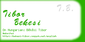 tibor bekesi business card